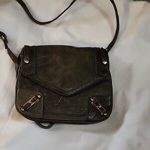 Rebecca Minkoff Dark Olive Green Crossbody with Silver Hardware